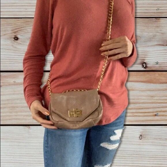 Pietro Alessandro Mini Convertible Bag Chain Strap Leather Mini Designer - Picture 6 of 14